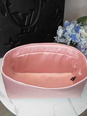 Hey Simple Premium Real Silk Bag Organizer Insert - Fits LV OTG MM - Pink